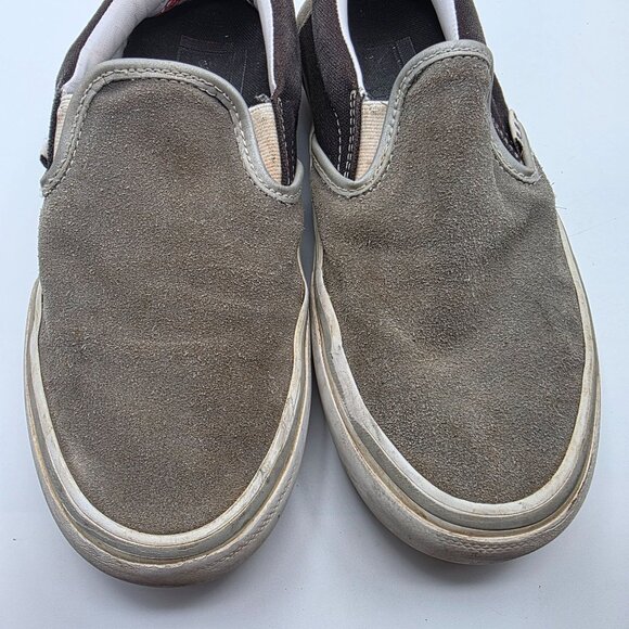 Vans Slip On Skate Shoes Mens Size 8 Gray Casual Walking School Outdoors - Picture 10 of 13
